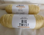 Big Twist Shine Butter Yellow lot of 2 Dye lot 34/3889 - $10.99