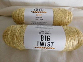 Big Twist Shine Butter Yellow lot of 2 Dye lot 34/3889 - £8.66 GBP
