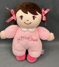 Linzy My First Doll Pink Outfit, Embroidered, Brown Hair Pigtails 9&quot; - £11.89 GBP