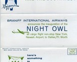 Braniff International DC-6A NIGHT OWL Cargo New York &amp; Newark to Dallas ... - $17.82
