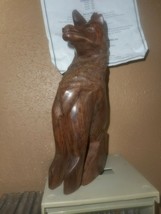 Hand Carved Ironwood WOLF STATUE Solid Wood Collectible 11 1/2” Tall WOL... - £20.52 GBP