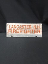 Vintage Lancaster New Hampshire Firemans Fire Department License Plate T... - $18.49