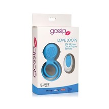 Curve Toys Gossip Love Loops 10X Silicone Cock Ring w/Remote Azure - £34.30 GBP