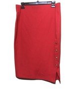 Ralph Lauren Textured Knit Cotton PENCIL SKIRT GOLD BUTTONS SZ L NEW - $838.20 MXN