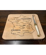 Laguiole Map of French Cheeses Cutting Board and Knife Hand Made Charcut... - £15.92 GBP