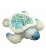 Coastal Ocean Giant Sea Turtle Decorative Figurine With Crushed Glass Shell - €15,34 EUR
