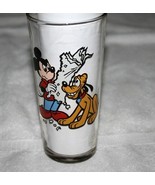 Vintage Disney Collector Glass Happy Birthday Mickey Mouse and Pluto Pep... - £7.08 GBP