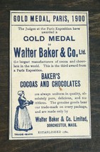 Vintage 1900 Baker&#39;s Cocoa &amp; Baker&#39;s Chocolate Walter Baker Original Ad ... - $6.64
