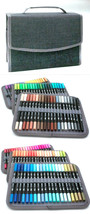 Swemos 119 Color Art Markers Set Dual Fine Tip Brush Pen W Coloring Book &amp; Case - £19.66 GBP