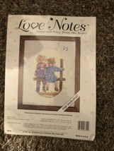 Best Friends Cross Stitch Kit with Mat Love Notes NIP JCA 8x10 Little Girls - $14.99