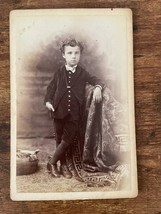 Vintage Cabinet Card. Standing Boy. J.M. White in Fort Huron, Michigan - £20.64 GBP