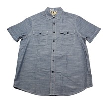 Woolrich Shirt Mens M Blue Button Up Outdoor Short Sleeve Outdoor - $18.69