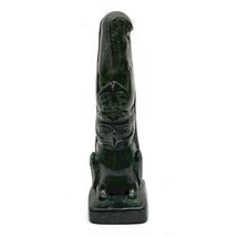 Totem Pole Animal Sculpture Resin Green Inuit Greg Wolf Canada 7&quot; Vintage - £16.25 GBP