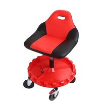 400Lbs Adjustable Height Rolling Padded Seat W/Equipment Tray And Five 5" Caster - £124.24 GBP