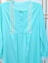 Vtg Night gown Gossard Artemis ladies Size Medium blue lace trim loungewear - $15.83