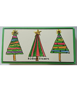 Vintage Hero Arts Wood Rubber Stamps Christmas Trees Set of 3 Trio Woode... - $16.95