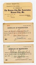 1935 Kansas City Bar Association Card &amp; State of Missouri Practice of Law Cards - £29.58 GBP