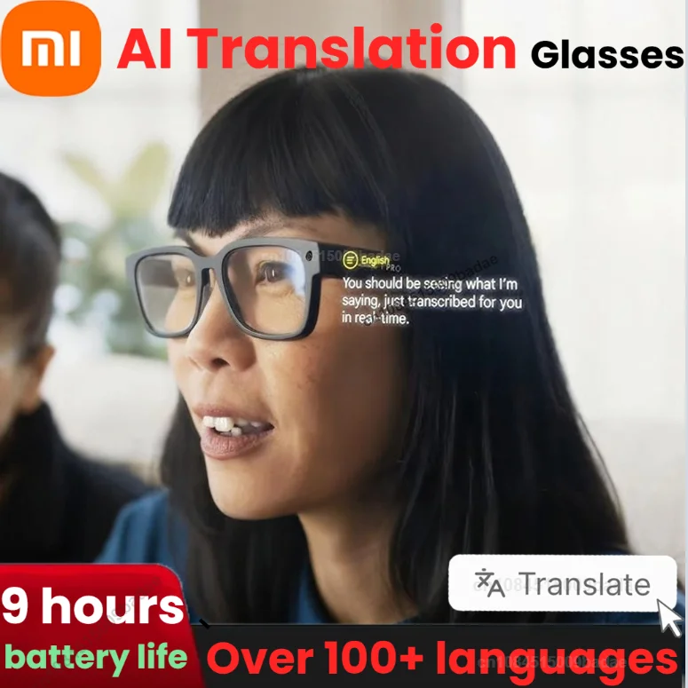 Xiaomi 4k Hd Ai Smart Glasses Camera Wearable Mini Camera Bluetooth Call... - $29.98