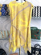 ALL SAINTS Yellow Print &quot;Audrina Rafaela&quot; Belted Shift Dress Sz 10 $299 NWT - $158.30