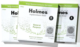 3 Pack Holmes Replacement Filter General Purpose E Filter Removes Air Po... - £25.25 GBP
