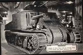 Rare Chrysler army Tank Lithograph WWII Era Army USA Vintage 5x8 - £31.19 GBP