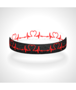 Reversible Heartbeat Nurse Appreciation Bracelet Wristband Heart Beat - $225.06 MXN