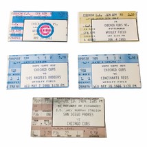 Vintage Lot of (5) Cubs MLB Baseball Ticket Stubs 1980&#39;s Wrigley Field Rare - $1,774.60 MXN