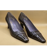 Rene Mancini Womens Pointed Toe Solid Leather Kitten Heel Pumps Gray Siz... - $777.75 MXN
