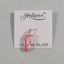 Ballerina Pendant Sterling Silver Pink Enamel Dancing Shoe Slipper Retail 20.00 - £9.25 GBP