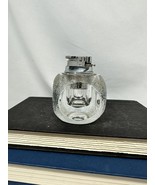 Vintage MCM Japan Lighter Glass Crystal Round Cube Not Tested Ronson Style - $31.79