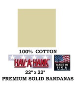 USA MADE Hav-A-Hank TAN KHAKI BEIGE BUFF SOLID BANDANA Head Wrap Neck Fa... - $6.49