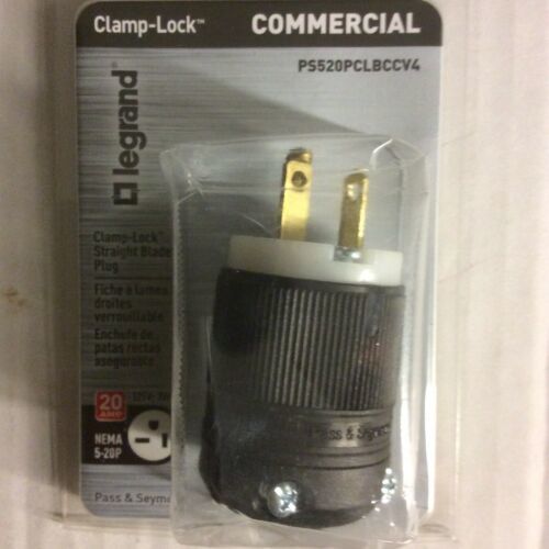 Quick Wiring Legrand Straight Blade Plug ~ Clamp-Lock ~ 20 amp Male ~ 125 V - $14.52