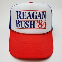 Reagan Bush &#39;84 Cap Hat Foam Trucker Mesh Snapback  - £15.58 GBP