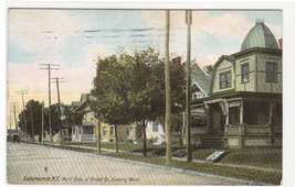 North Side Broad Street Salamanca New York 1910c postcard - $6.44
