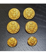 Lot of 6 US Navy Brass Eagle and Anchor Buttons Waterbury Co. - $39.61 CAD