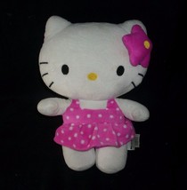 10" Sanrio 2012 Fiesta Hello Kitty Pink Polka Dot Dress Stuffed Animal Plush Toy - $23.75