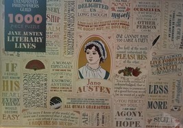 Unemployed Philosophers Guild Jane Austen Literary Lines 1000 Piece Puzzle New - £16.89 GBP