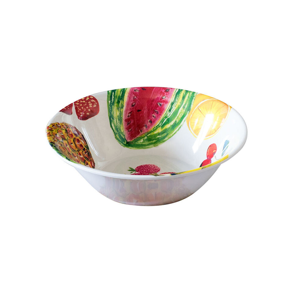 Set of Four (4) ~ Mainstays ~ Melamine ~ Tropical Fruit Design ~ Cereal ... - $22.44
