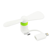 Mini Fan 2-in-1 For Iphone/ Ipad And Android In White - £7.18 GBP