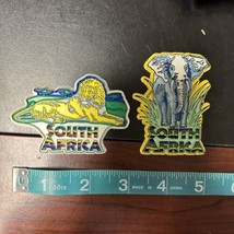 South Africa Lion and Elephant Fridge Magnets - $12.86