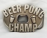 Vintage Belt Buckle Beer Pong Champ With Bottle Opener Built-In Made By Kalan