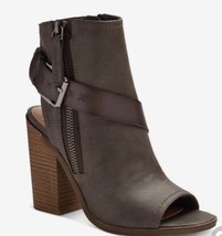 Dolce Vita Teisha Grey Buckle Block Heel Booties Boots NWT - £66.39 GBP