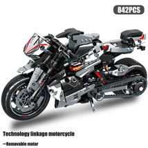 Classic Motorbike Building Model Blocks Moto City Racer Bricks Toys for Kids Boy - £31.31 GBP
