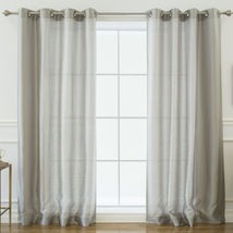 Silver Grey 1PANEL Curtain Treatment Home Decor Bay Or Standard Window Semisheer - £18.11 GBP