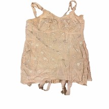 Vintage 30s 40s Peach Charmode Nu-Back Corset Girdle SM - $1,133.92 MXN