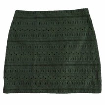 Gap Womens Mini Skirt Size 4 Olive Green 100% Cotton Eyelet - £21.65 GBP