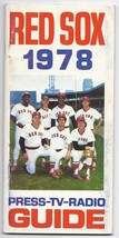 1978 Boston red sox media guide - £22.64 GBP