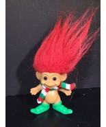 Russ Christmas Elf Troll With Scarf And Red Hair Green Shoes 3” - $7.25