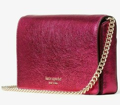 Kate Spade Spencer Chain Crossbody Wallet Metallic Pink Clutch PWR00158 NWT FS - £74.37 GBP