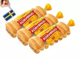 3 Korvbröds Bagarn Klassiska Korvbröd  Authentic Swedish Hot Dog Buns 16... - $26.90